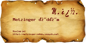 Metzinger Ádám névjegykártya